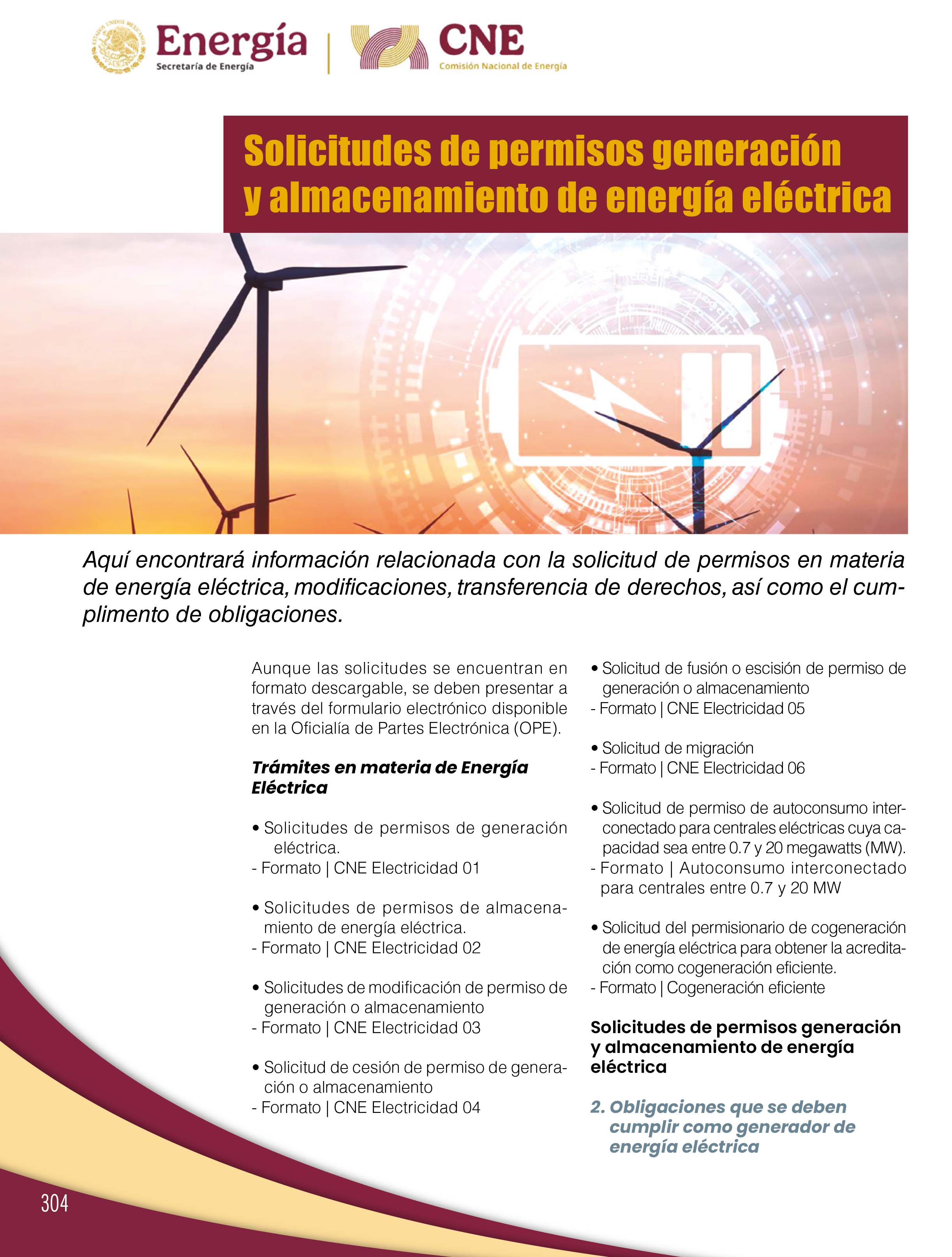 Solicitudes de Permisos de Generación y Almacenamiento de Energía Eléctrica